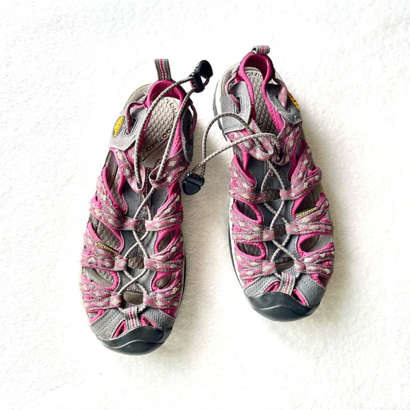 Keen Women’s Grey/Pink Closed Toe Sandals Size 7.5 - Picture 1 of 9